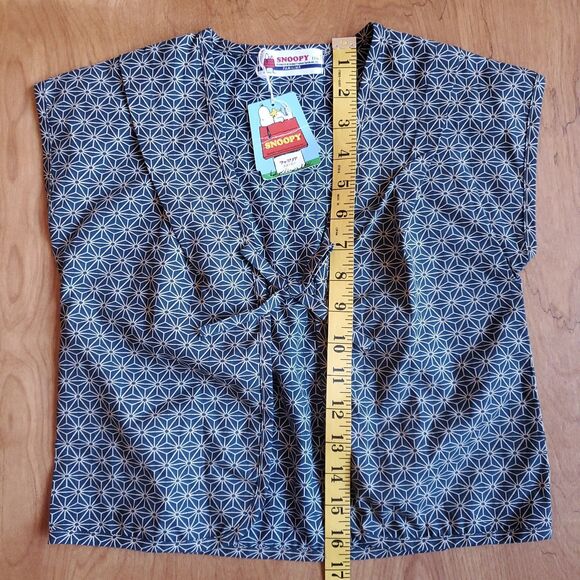 Snoopy Peanuts Familiar Japan Girls Outfit 110 US 4T Shorts Top Geometric Blue - Picture 3 of 9